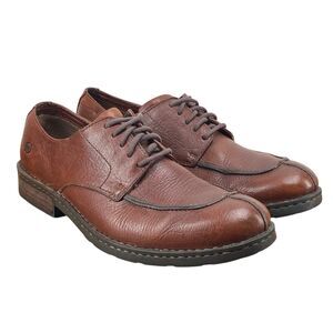 Born Men’s Sz 10 Casual Oxford Style Brown Leather Lace Up Round Toe (HF35)